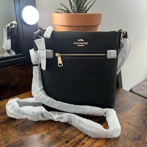 NWT Black Rowan Coach Crossbody Purse